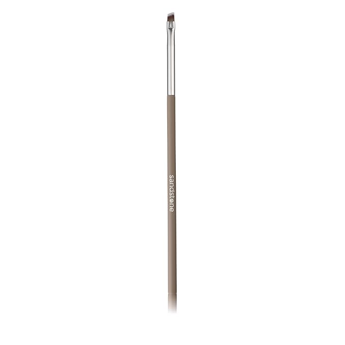 Sandstone Scandinavia Soft Collection Makeup Brush - Professional Premium Eyeliner brush for applying and blending eyeliner. Angled bristles. Vegan Makeup brush for all skin types