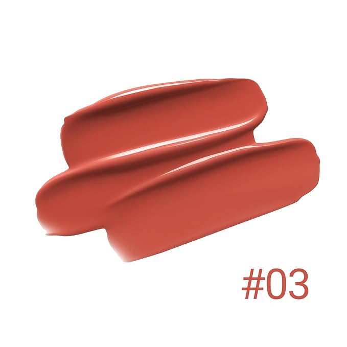 Erinde Lips Staining Lip Oil, Glossy Lip Stain, Long-Lasting Lightweight Lip Staining Oil, Moisturizing Plumping Hydrating Glossy Lip Tint, Vegan & Cruelty-Free, 03