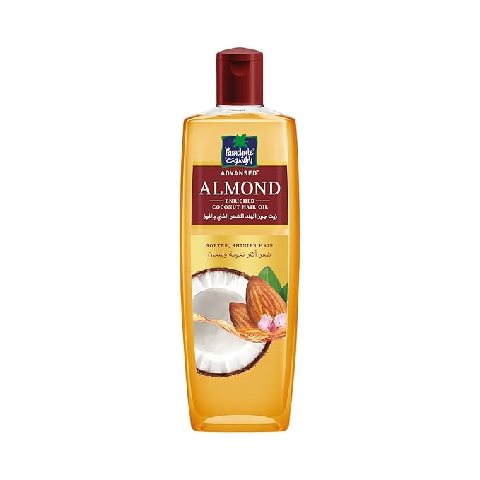 Parachute Advansed Almond Hair Oil with Coconut|For Soft & Silky Hair| Boosts Shine & Softness| No Parabens & Silicones| All Hair Types| 10.1 fl.oz