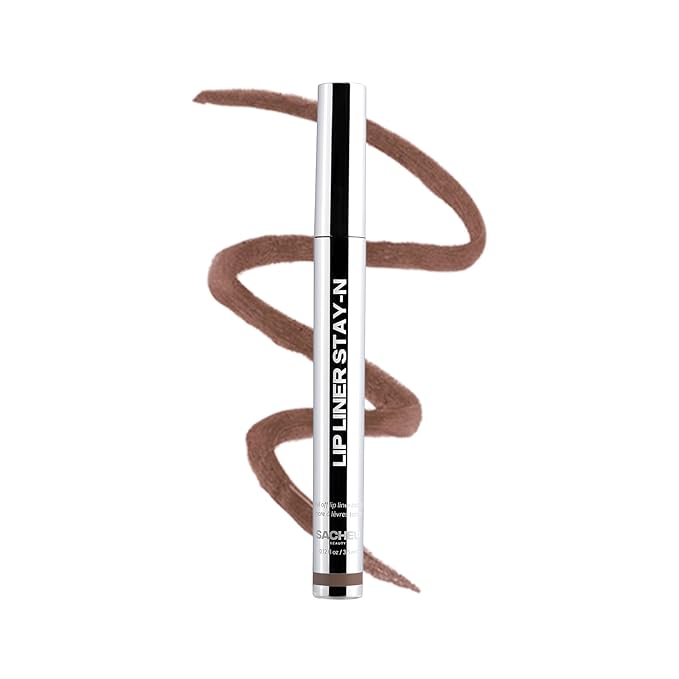 Sacheu Lip Liner STAY-N Peel Off Lip Stain — Long Lasting Matte Lip Tattoo Transfer Proof Lipstain Infused with Hyaluronic Acid & Vitamin E for All Skin Types — Vegan & Cruelty-Free, HEY-zel
