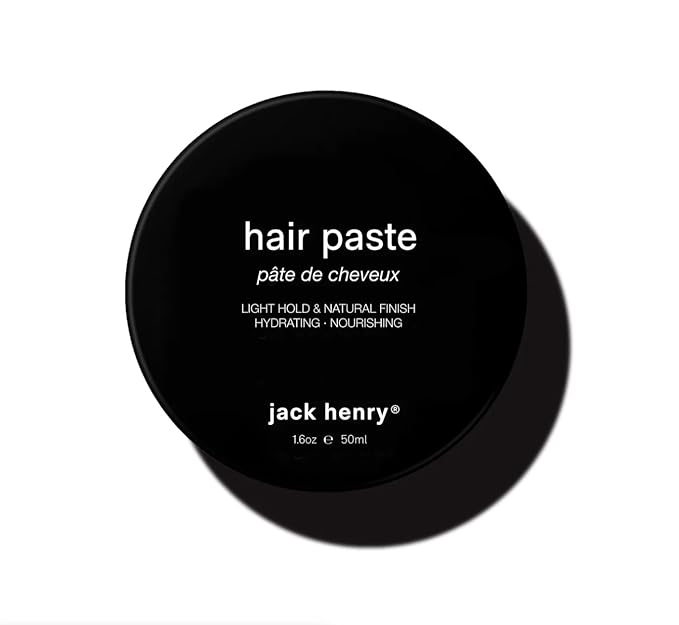 Jack Henry Hair Paste for Men - Natural Finish, Light Hold, Subtle Shine - Natural Plant Based Formula for All Hair Types - Petroleum Free for Non-Greasy Hair Texture - Unscented (1.69 oz)