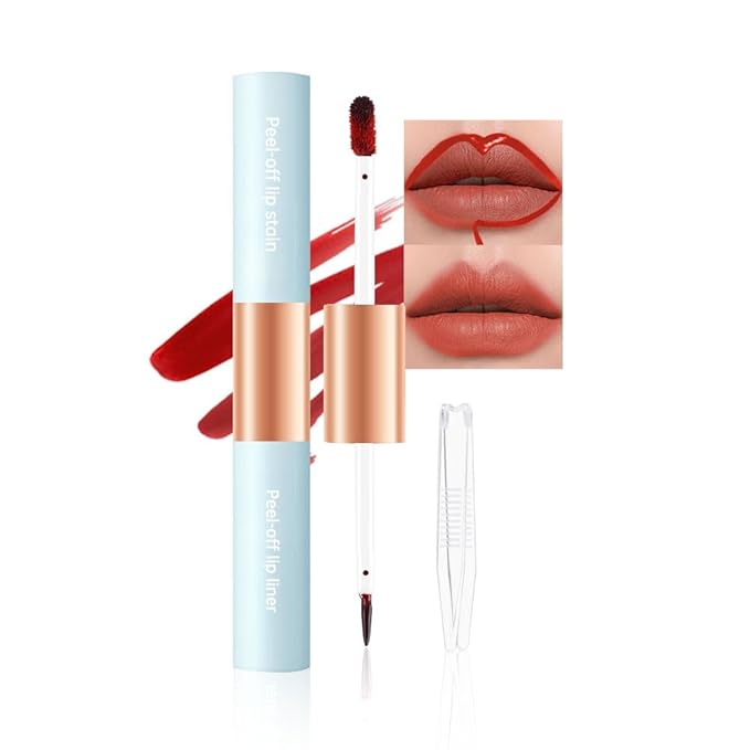 Matte Lip Liner Peel Off Lip Stain, Long Lasting Peel Off Lip Liner Stain, Peel-off Lip Gloss For All Skin Types, Transfer-proof Highly Pigmented Color Waterproof, (05#, Pack of 1)