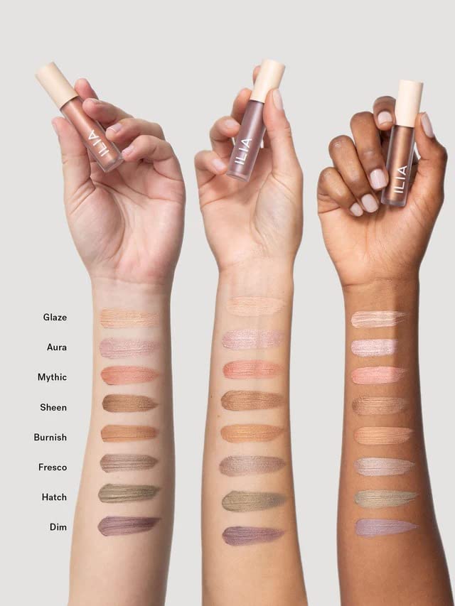 ILIA - Chromatic Liquid Powder Eye Tint | Cream-to-Powder Eyeshadow, Smudge-Resistant, Quick-Dry, Weightless, Water-Based | Non-Toxic, Vegan, Cruelty-Free, Clean Makeup (Dim, 0.12 fl oz | 3.5 ml)