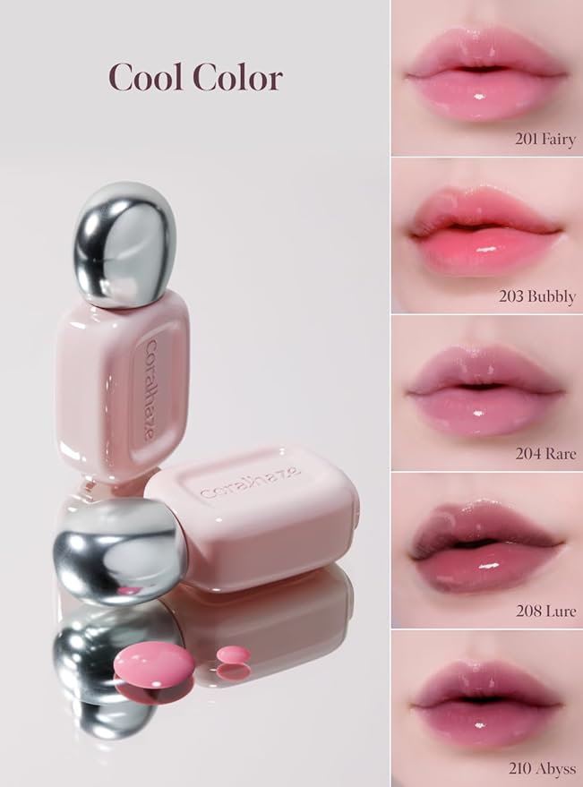 Dew Drop Tint #207 Flame 4.5g, Glossy, Lightweight Lip Stain, Glass-Like, High Shine, Moisturizing Lip Oil, Long Lasting Color, Hydrating Gloss, Dewy Finish, Korean Beauty Makeup