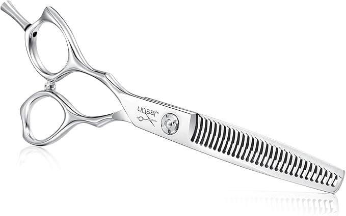 JASON 6 Inch Left Handed Barber Hair Cutting Scissors Professional Salon Shears Razor Edge Hairdressing Scissor Japanese Stainless Steel Thinning Haircut Shear for Men Women Christmas Gift