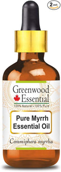 Greenwood Essential Pure Myrrh Essential Oil (Commiphora myrrha) with Glass Dropper 2ml (0.06 oz)