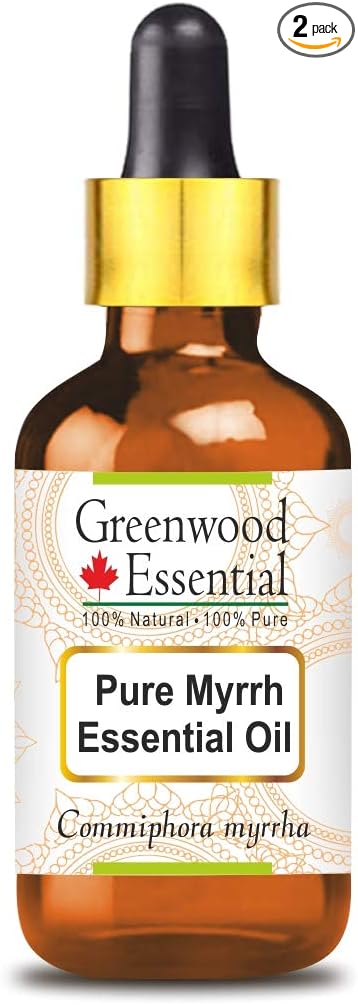 Greenwood Essential Pure Myrrh Essential Oil (Commiphora myrrha) with Glass Dropper 100ml (3.38 oz)
