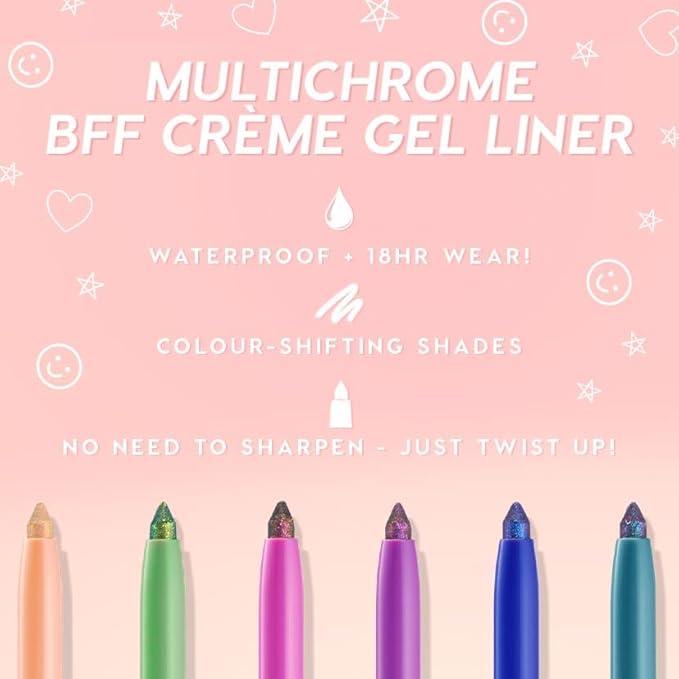 ColourPop Crème Gel Waterproof Chrome Eyeliner - 18HR Wear, Ultra-Pigmented Eyeliner Pencil with Matte & Metallic Finishes - Smudge-Proof, Vegan & Cruelty-Free - Wild Idea (0.01 oz)