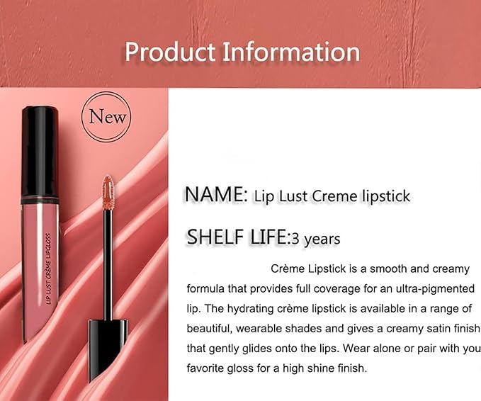 12 Colors Lips Staining Lip Oil, 2025 Upgrade Cream Texture Lipstick Long-Lasting Moisturizing Lip Oil, Waterproof Lipstick Creamy Lip Gloss Non-stick to Cup (#5, One Size)