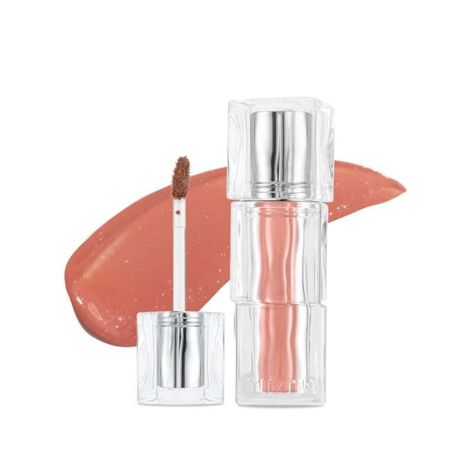 TIRTIR [*Mini Size Waterism Tinted Lip Gloss #09 Salmon Syrup, 0.06 Fl Oz – Kiss Ready Lipgloss, 12H Long Lasting Non Sticky Natural Tinted Glow Korean Multiuse Cheek and Lip Tint for Women gift