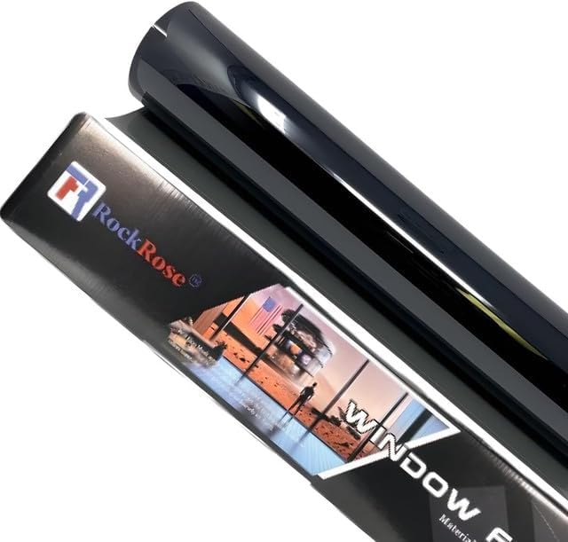RockRose 50% Premium Carbon Car Window Tint Film 40 in x 100FT 2PLY Charcoal Privacy Film UV, Heat Blocking Tint for Car or Home Adhesive Film Easy Shrink, Plotter Friendly Pro Grade