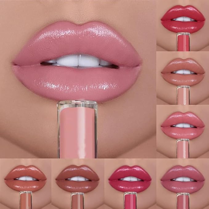 12 Colors Lips Staining Lip Oil, 2025 Upgrade Cream Texture Lipstick Long-Lasting Moisturizing Lip Oil, Waterproof Lipstick Creamy Lip Gloss Non-stick to Cup (#5, One Size)