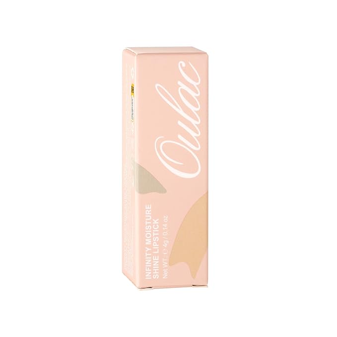 Oulac Shimmer Brown Lipstick, Infinity High Shine Finish, Hydrating Lip Color Infused with Damask Rose Oil for All-Day Comfort, Gluten-Free Vegan Beauty, D06 Brown Diamond