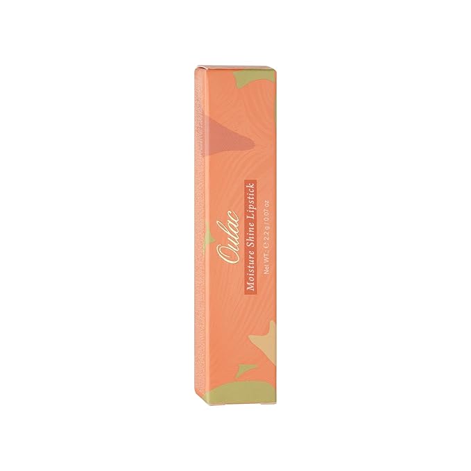 Oulac Orange Nude Shine Lipstick - Peach Moisturizing Lip Stick Glossy Tinted Lip Balm, Sheer Shine Juicy Finish, Lightweight and Hydrating Formula for Dry Lip Care, Vegan 2.2g/0.07oz (05)