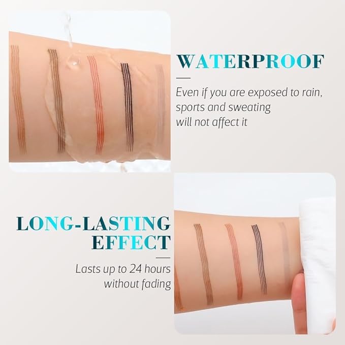 Eyebrow Pencil 4 Fork Tip 3D Microblading,2024 New Magic Eyebrow Pencil 4-Tip Eyebrow Pencil Natural Makeup Fine Stroke,Microblading Eyebrow Pen Eye Brown Makeup Stay on All Day (Dark Brown)