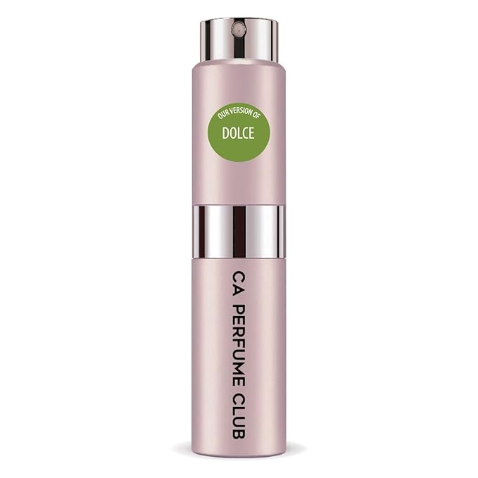 CA Perfume Impression of Dolce for Women Floral Fruity Gourmand Scent Long Lasting Perfumes for Women Eau De Parfum Travel Size Refillable Atomizer Spray 0.27 Fl Oz 8ml