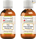 Greenwood Essential Pure Curry Leaf (Patta) Essential Oil (Murraya koenigii) Steam Distilled (Pack of Two) 10ml X 2 (0.66 oz)