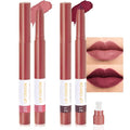 BINGBRUSH Matte Lip Crayon Set – Longwear, Waterproof, Velvet Finish, Built-in Sharpener, Smooth Lip Liner & Gloss (20#+21#, 2 Count (Pack of 1))
