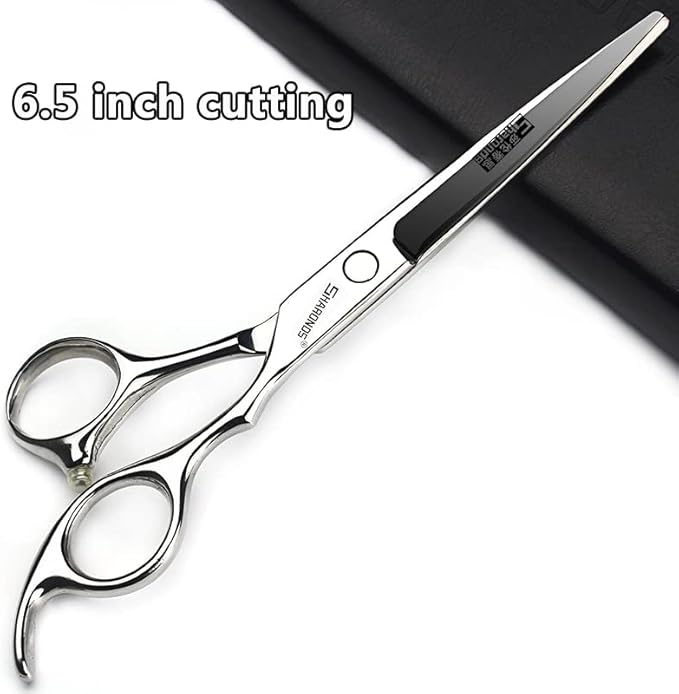 SHARONDS 6.5 Inch Stainless Steel Professional Barber Scissors Hair Thinning Scissors Hairdresser or Home Hairdresser Variant/Hybrid Scissors (6.5 inch-6pc)