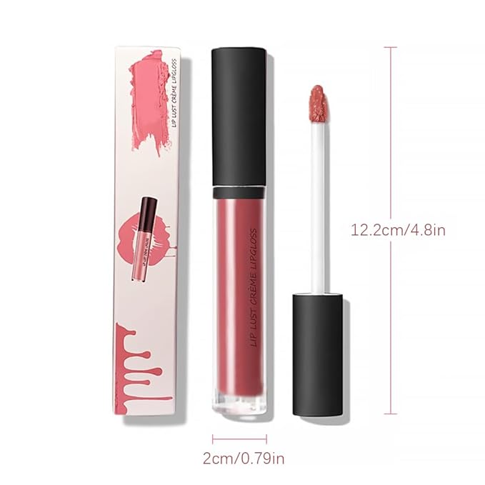 FAUPT 12 Color Cream Lip Gloss, Waterproof Long-Lasting Moisturizing Lip Gloss, Non-Stick to Cup Natural Jelly Lipstick for Women Home Travel (#03, 1pack)