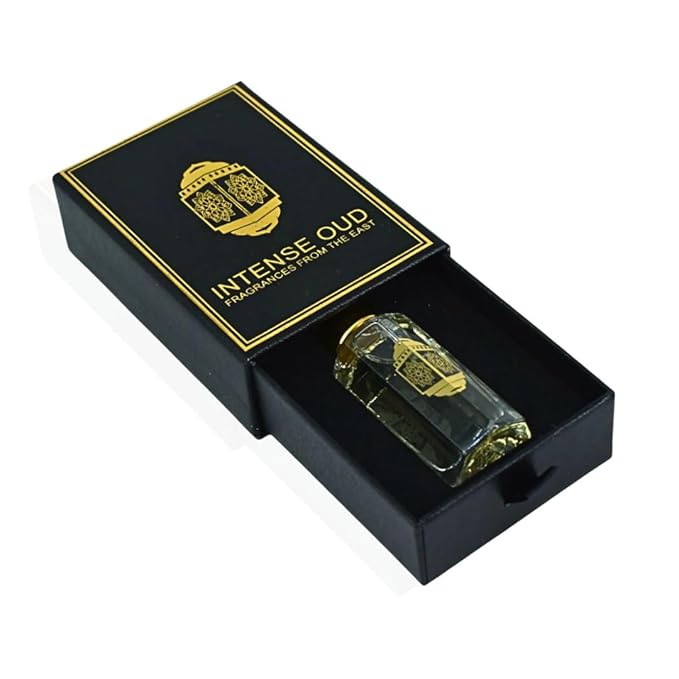 INTENSE OUD Majnoon Long Lasting Arabian Perfume Oils for Women 12ML (0.40 OZ) Fragrance Oil with Sweet Pineapple, Creamy Vanilla & Woody Musky Base - Concentrated Perfume Oil Black Gift Box