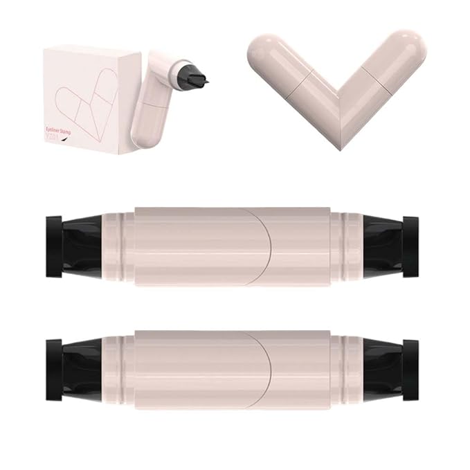 Gel Eyeliner Pencil Set, 2026 New Foldable Eyeliner Stamp for Perfect Wings, Waterproof Eyeliners Tool, Smudge Proof Eyeliners Pen for Beginners (2pcs Black)
