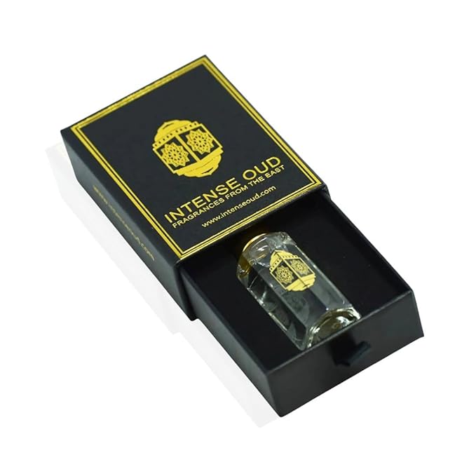 INTENSE OUD Khalab Long Lasting Arabian Perfume Oils for Women 12ML (0.40 OZ) Fragrance Oil With Zesty Citrus, Creamy Vanilla & Smooth Woody Notes - Concentrated Perfume Oil in Black Gift Box