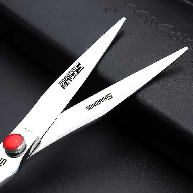6/7/8/9-inch professional hair clipper set, stainless steel sharp hair clippers, hairdresser specific scissor (8 Inch Flat Scissors)