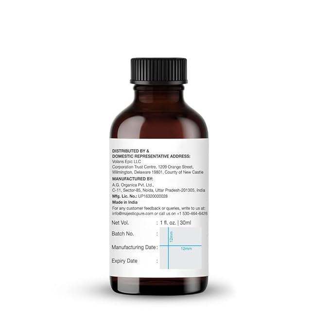 Majestic Pure Black Pepper Essential Oil with Glass Dropper - 1 Fl Oz - 100% Pure and Natural Black Pepper Oil - Premium Grade Essential Oils for Diffuser, Aromatherapy, Soap and Candle Making