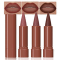 3Pcs Matte Lip Crayon Lip Liner and Lipstick Combo Sets, Gradient Matte Lip Bar Lipstick And Lip Liner Set, Contour Gradual Ombre Effect Lip Pencil For Old Women, Long Lasting Waterproof Smudge Proof