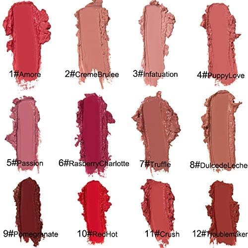 12 Colors Lips Staining Lip Oil, 2025 Upgrade Cream Texture Lipstick Long-Lasting Moisturizing Lip Oil, Waterproof Lipstick Creamy Lip Gloss Non-stick to Cup (#010, One Size)