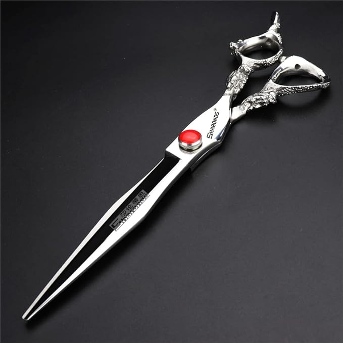 5.5/6 /7 Inch Purple Dragon Knight Professional Japanese Hair Scissors Barber Scissors Set (7.5 inch Cutting)