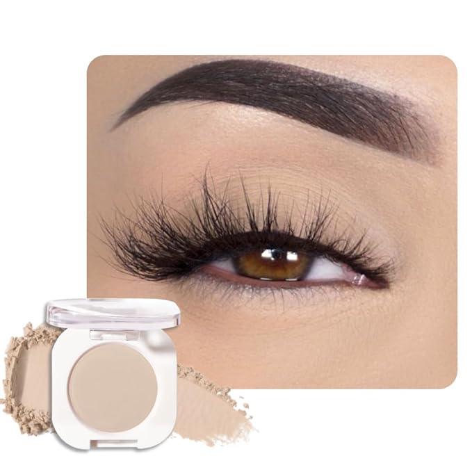 Light Nude Single Matte Eyeshadows Makeup, Neutral Powde Eye Shadow for Women, Skin Singles Matte Eyeshadow Palette Pigmented Waterproof, sombras para ojos, Blendable, Girls Eyeshadow Gift 06