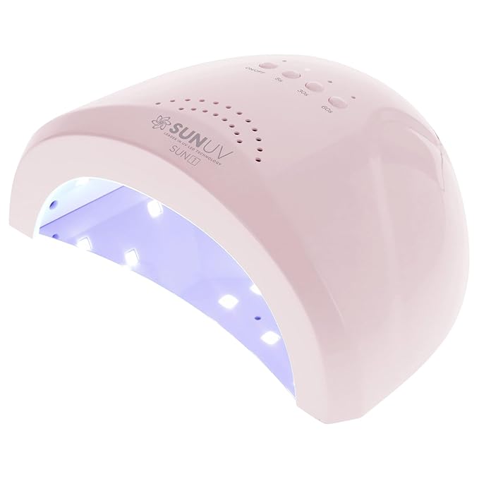 SUNUV UV Light for Gel Nails, UV Dryer for Gel Polish with 3 Timer Settings Professional LED Nail Lamp Art Tools Auto Sensor SUNone Pink