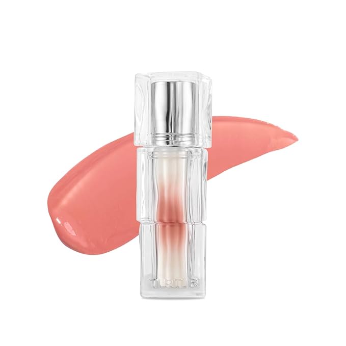 TIRTIR [*Mini Size Waterism Tinted Lip Gloss #26 Bareble, 0.06 Fl Oz – Kiss Ready Lipgloss, 12H Long Lasting Non Sticky Natural Tinted Glow Korean Multiuse Cheek and Lip Tint for Women gift