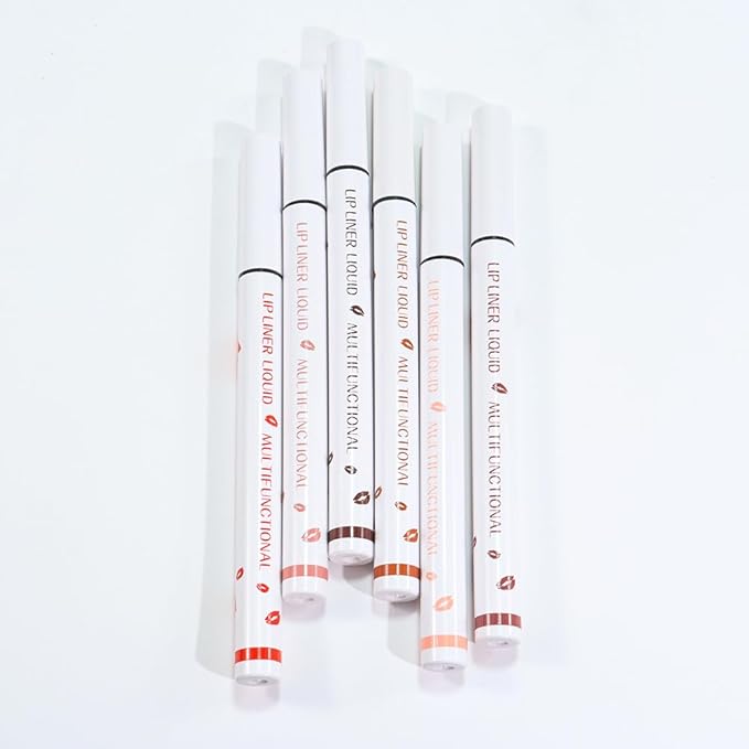 Kaely Nude Brown Longwear Liquid Lip Liner Waterproof, 24 Hour Long Lasting Lip Liner Stain Marker Pen, 2-in-1 Matte Semi Permanent Lipliner & Lipstick, Vegan & Cruelty-Free, 12