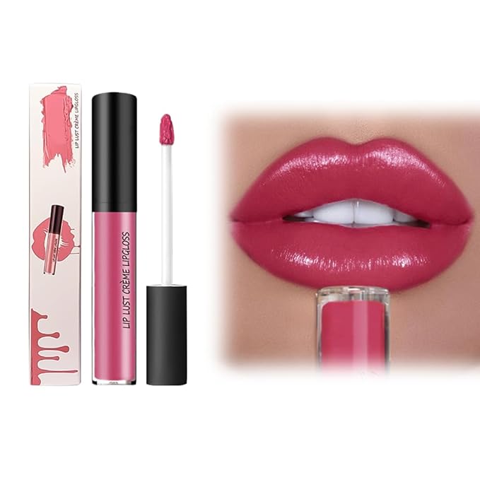 12 Colors Lips Staining Lip Oil, 2025 Upgrade Cream Texture Lipstick Long-Lasting Moisturizing Lip Oil, Waterproof Lipstick Creamy Lip Gloss Non-stick to Cup (#6, One Size)