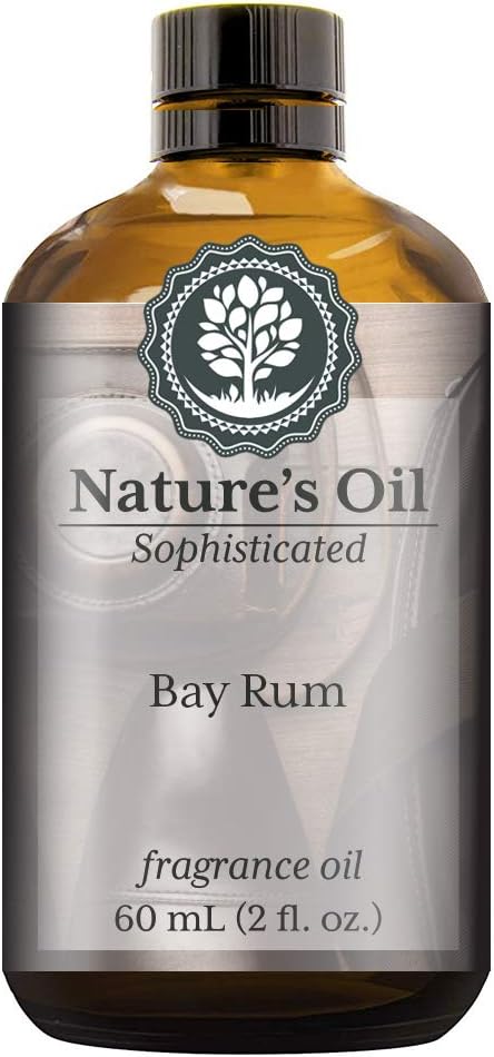 Bay Rum Fragrance Oil (60ml) for Cologne, Beard Oil, Diffusers, Soap Making, Candles, Lotion, Home Scents, Linen Spray, Bath Bombs