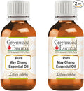 Greenwood Essential Pure May Chang Essential Oil (Litsea cubeba) Steam Distilled (Pack of Two) 30ml X 2 (2 oz)