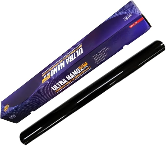 United Ultra Ceramic Window Tint 2PLY Nano Ceramic Film 20% 40Inch (Width) x 100Feet/Roll with High Heat Rejection 80-95% IRR - Car Window Tint Blocks UV/IR Rays Color Stability Adhesive Film
