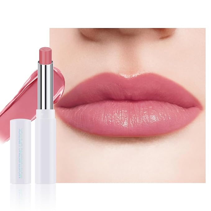 Soft Pink Tinted Lip Balm, Hydrating Sheer Soft Matte Finish Lipstick for Women, Creamy Natural Color Lip Tint Balm Lightweight And Non-greasy Lip Glow Long Lasting Waterproof for Dry Lips 08#