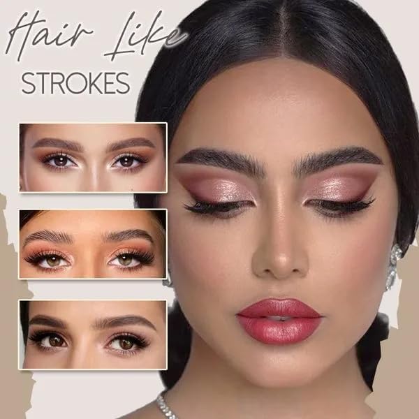 Eyebrow Pencil 4 Fork Tip 3D Microblading,2024 New Magic Eyebrow Pencil 4-Tip Eyebrow Pencil Natural Makeup Fine Stroke,Microblading Eyebrow Pen Eye Brown Makeup Stay on All Day (Dark Brown)