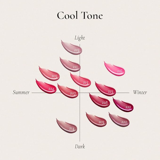 DINTO Blur-Glowy Lip Tint - Glossy Finish, Hydrating, Long Lasting, Lightweight Texture, Non-Sticky, Vegan & Cruelty-Free, K beauty (207 Fidentia, 0.11 fl.oz)