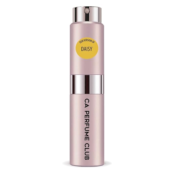 CA Perfume Impression of Daisy for Women Floral Woody Musk Scent Long Lasting Perfumes for Women Eau De Parfum Travel Size Refillable Atomizer Spray 0.27 Fl Oz 8ml