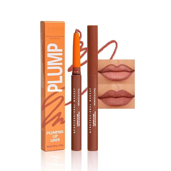 Matte Lip Liner Pencil for Shaping Lips, Retractable Creamy Brown Crayon LipLiner Pencil, Long Lasting Waterproof Lipstick Lip Liner Makeup, Vegan Beauty 06#