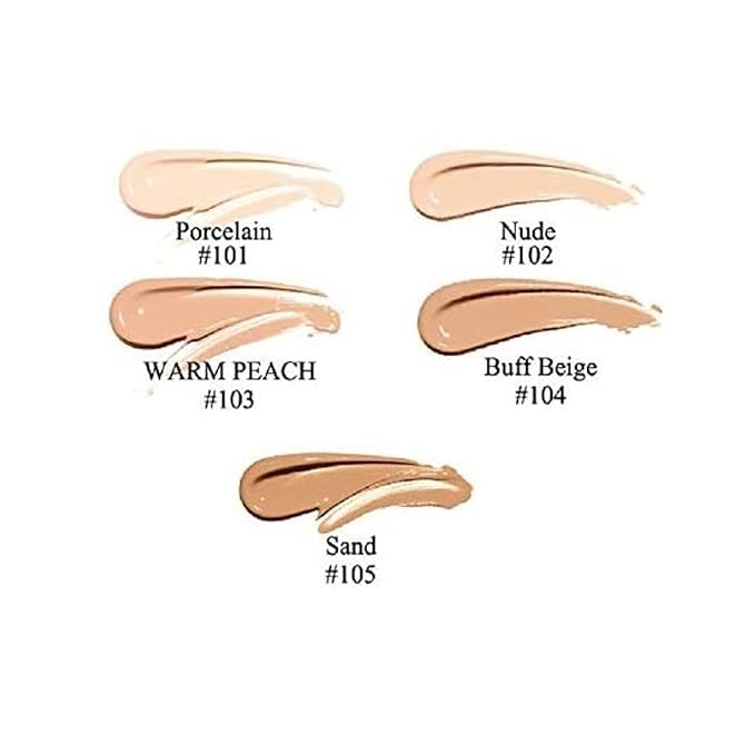 PHOERA 2 Pack Flawless Soft Matte Liquid Foundation, 24 HR Oil Control Concealer Makeup, Full Coverage Foundation for Women and Girls (105 Sand)