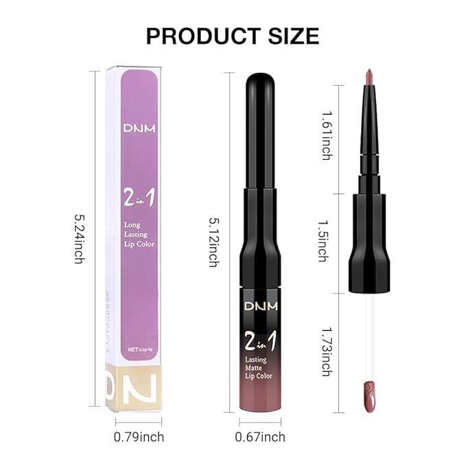 evpct 1Pcs Antique Rose Matte Lip Liner and Liquid Lipstick Stain Makeup Set for women, Nude Pink Long Lasting Smudge Proof Lipstick labiales matte mate larga duracion listip 24 hours originales, 29#