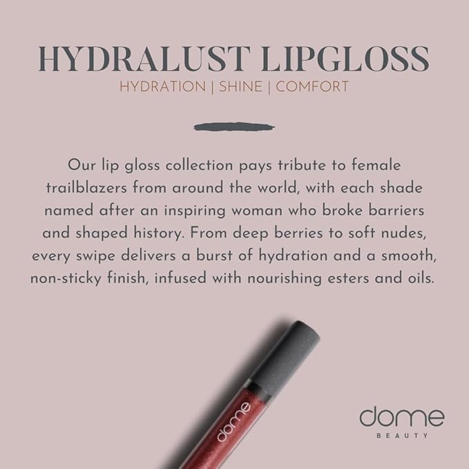 dome BEAUTY Lip Gloss (Angela) LipGloss Vegan. CleanBeauty, CLEAN BEAUTIFUL YOU (Frida, 0.20 oz)