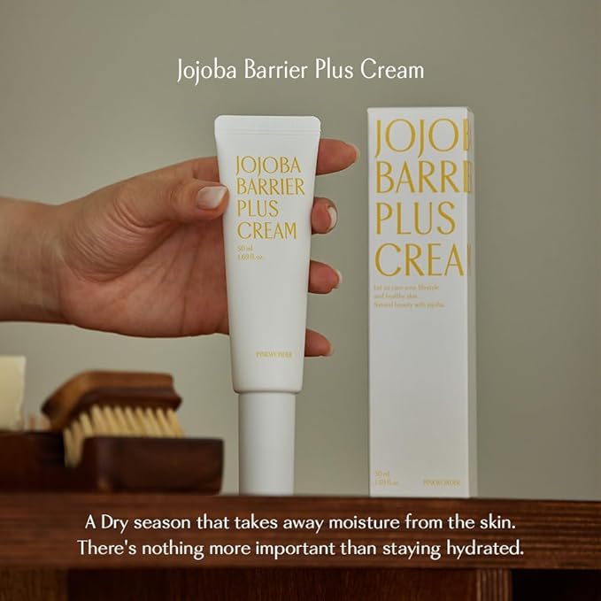 PINKWONDER Jojoba Barrier Plus Cream 1.69oz(50ml), 24HR Long Lasting Moisturizier Face Cream, Jojoba Oil and Hyaluronic Acid for Dry Skin, Korean Skin Care