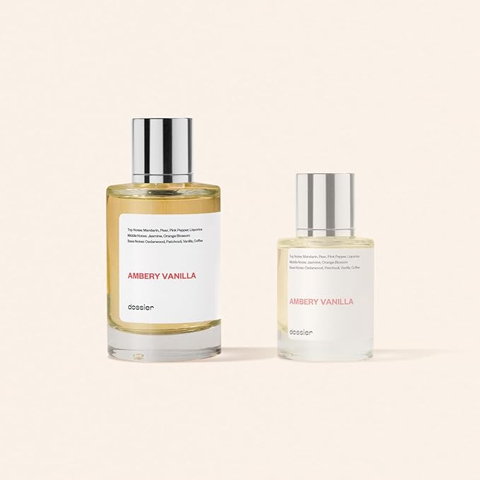 Dossier - Ambery Vanilla 3.4Oz (100ml) - Eau de Parfum - Inspired by YSL's Black Opium - Long-lasting Fragrance - Feminine